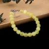 Strand Colorful Natural Stone Opal Round Beaded Red Blue Yellow Bracelet 8mm Long 18 5cm Charm Jewelry Accessories Gift For Women