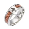 Anillos de banda Árbol de la vida de acero inoxidable Jesús cree Cruz Anillo Madera Mujeres Hombres Joyería de moda Regalo 4 colores Entrega de la gota Dhvdf