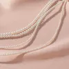 Girocollo Minimalista Tinny Collana di perle con perline Perfetta conchiglia rotonda per donne delicate