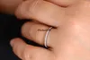 Band Rings 925 silver luxury single row zircon ring female micro-set fashion full diamond thin ring party birthday gift wholesale J230602