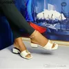 2023 neue High Heel Schuhe Designer frauen Sandalen Schlitz Hardware Schnalle Vielseitige Sommer Hausschuhe