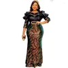 Casual Dresses Luxury Party Sequin Embroidery Women Long Dress Gowns Slim Fitting Fishtail Mermaid Evening African Fashion Elegant Robe