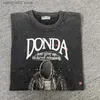 T-shirt da uomo 2023 New Best Quality T Shirt Uomo Donna Cotone oversize lavato Old Vintage Donda Tee Top Casual O-Collo manica corta T230602