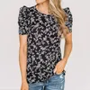 Women's T Shirts Women's 2023 Summer Casual Tunic Floral Short Sleeve Tees Women Raglan Long For Leggings