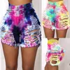 Damen Shorts Ankunft Frauen Sommer zerrissene Jeans Mode trendige Tie Dye Denim Street Hipster Kleidung 230601