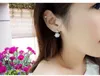 Stud New Fashion Sterling Silver Zircon Long Tassel Ear Line Luxury Pearl Drop Boucles d'oreilles Élégant Asymétrique