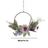 Decoratieve bloemenkransen voor voordeur Zomersimulatie Art Wild Daisy Garland Floral Wall Hang Wreath Home