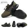 Sapato de designer moda masculina biqueira de aço sapatos de segurança de fibra kevlar respirável antiesmagamento antiperfuração sapatos de trabalho para homens