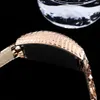 Croco Tonneau Python skórzane męskie zegarek Rose Gold Champagne Dial Szwajcarski kwarc Sapphire Crystal Luxury Randwatch 4 kolory