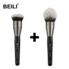 Bürsten Beili Schwarzes Griff Make -up Pinsel weiches synthetisches Haar großes Pulvercreme Fundament 2pcs Gesichts Make -up Pinsel Boxpackung