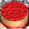 Hot 2021 Eternal Rose in Box bevarade riktiga rosblommor med lådan Set Romantic Valentines Day -gåvor Den bästa mors daggåva