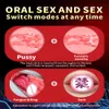 Sex Toys Massager Male Tongue Licking Masturbation Cup Real Vagina Pusssy Blowjob Machine Vibrator Adult Sexy for Man Mastubators Tool