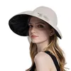 Chapéus de Aba Larga Moda 2023 Dobrável Sol Mulheres Viseiras Grandes Boné Protetor Solar Pescador Ao Ar Livre Chapéu de Pesca