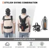 Dykmasker scuba dykmask snorkling full ansiktsmask dykning utrustning aldult snorkel simmasker syre cylinder snorkling set 230601