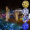 LED stringa di luce stellata albero di Natale decorazione luce interna esterna decorativa filo nero 50m 150ft festival vacanza festa illuminazione spina europea blu bianco caldo rgb