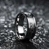 anel de casamento preto de 8 mm