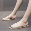 Сандалии летние женские женские туфли с плоскими носками.
