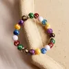 Pulseiras Link 7 Chakra Reiki Healing Stone Bracelet Yoga Balance Energy Beads Volcanic Losse Weight Jewelry Bracelet For Women Men