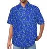 Erkekler Sıradan Gömlekler Tropikal Bitkiler Gömlek Renkli Yapraklar Plaj Gevşek Hawaii Serin Bluzlar Kısa kollu Tasarım Büyük boy üstler