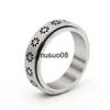 Band Ringen Angst Roestvrij Stalen Ring Vrouwen Mannen Maan Fidgets Spinner Ringen Trendy Vrij Draaien Anti Stress Accessoires Sieraden J230602