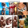 ملابس السباحة للسيدات في X-X أبيض الكشكش السباحة Bandeau Bride Bikini 2023 قصيرة الأكمام