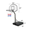 Cesta de basquete portátil para piscina de 3,1 pés a 4,7 pés ajustável em altura para sistema de basquete Suporte para crianças