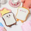 Dessin animé Toast en peluche porte-monnaie filles serviette hygiénique pochette étudiant écouteur sac de rangement pain stylo sac à main papeterie cadeaux