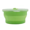 Bowls Foldable Silicone Collapsible Bowl Camping Lunch Box Salad Lid Expandable Storage Container Bento 1 PC