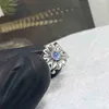 50% de réduction bijoux de créateur bracelet collier bague Turquoise marguerite fleur femelle Sterling sterling utilisé pétale baguenouveau bijoux