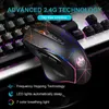 GM30 Mouse sem fio para jogos, recarregável, colorido, leve, 2.4G, com pacote de caixaVVFK