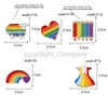 Spilla arcobaleno Spilla Gay Pride Cartoon Pecora Cuore Smalto Spille da bavero Spille per vestiti Gioielli unisex Regalo Distintivo per matita arcobaleno