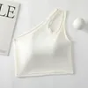 Yoga outfit One Shoulder BH For Women Oblied Ice Silk Sports Bralette Sexig Crop Top Running Vest Gym Fitness Underwear Woman