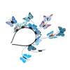 Acessórios de cabelo de bandana de borboleta de simulação exagerada para crianças Mori Xianmei colorido borboleta coroa de flores presente de aniversárioX MZ-0038