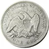 Amerikaanse 1848 zittende Liberty Dollar verzilverde muntkopie