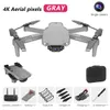 E99 Pro WIFI FPV Drone avec caméra grand Angle 4K HD pliable maintien d'altitude Drone RC Durable quadrirotor jouet pour livraison directe