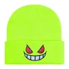 Berety 16 kolorów unisex jesienna zima czapka zewnętrzna dla mężczyzn kobiety dzianiny gengar hap haft haftowane na zewnątrz Halloween Hats