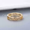 New 2023 designer jewelry bracelet necklace 18K full diamond trend couple pair ring straight