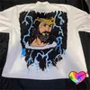 Men's T-Shirts 2022 Loose Fit Tee Jesus Is King T-shirt Men Women 1 1 High Quality Chicago Jesus Graphic Sunday Service Tops Hip Hop T230602