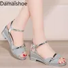 Women's Wedge Sandals Summer 2021 Ny mode All-Matching Summer Fashion Comfort Platform Chunky Heel Middle-Aged Women's Shoes L230518