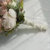 Decorative Flowers 2pcs/pack Light Pink Series Artficial China Penoy Bouquet Wedding Decoration Simulation Bride Holding Flower