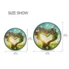 Horloges murales romantique arbre coeur amour acrylique horloge ronde suspendue montre silencieuse sans tic-tac calme bureau pour salon décor à la maison