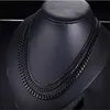 Anhänger Halsketten Kubanische Link Kette Schwarz Farbe Edelstahl Ketten Halsketten Ton Punk Charme Schmuck 3MM 5MM 7MM J230601