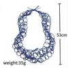 Chains Handmade Women Necklaces Cute/Romantic Style Sweater Chain Colourful Silicone Rubber Rope Clothes Accessories