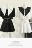 Zweiteiliges Kleid Frauen Anzug Rock Französisch Süße Dame Sommer Passende Puppe Kragen Kurze Top Hohe Taille Flauschigen Schlank Zwei-stück Set