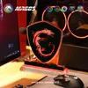 冷却modコンピューターゲーマー装飾用ログmsi aorus明るいデスクトップシャーシ装飾PCケースアクセサリーパーソナライズされた5V RGB M/B同期