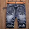 New Spring Summer Thin Street Fashion Beach Tear Jeans Denim Cotton Loose Relaxed Men's Shorts P230602
