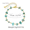 Lien Bracelets Turquoise Pierre Naturelle Bracelet Femme En Chaîne Dorée Perles Irrégulières À La Main Pulsera Designer Boho Bijoux