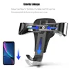 Caseist Universal Car Phone Holder Gravity Air Vent Clip Abs Leather Texture Mount Mobile Mobiltelefon Bracket Windshield GPS Charger Stand Enhet för iPhone Samsung