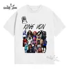 T-shirt da uomo T-shirt da uomo Rapper K-King Von Rip Graphic Tshirt Unisex Cotton Vintage Black T Shirt Casual 80 90S Hip Hop Streetwear Tees J230602