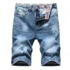 Heren Shorts Hot nieuwe mode scheur jeans merk kleding Bermuda zomer katoenen denim shorts heren maat 28-42 P230602